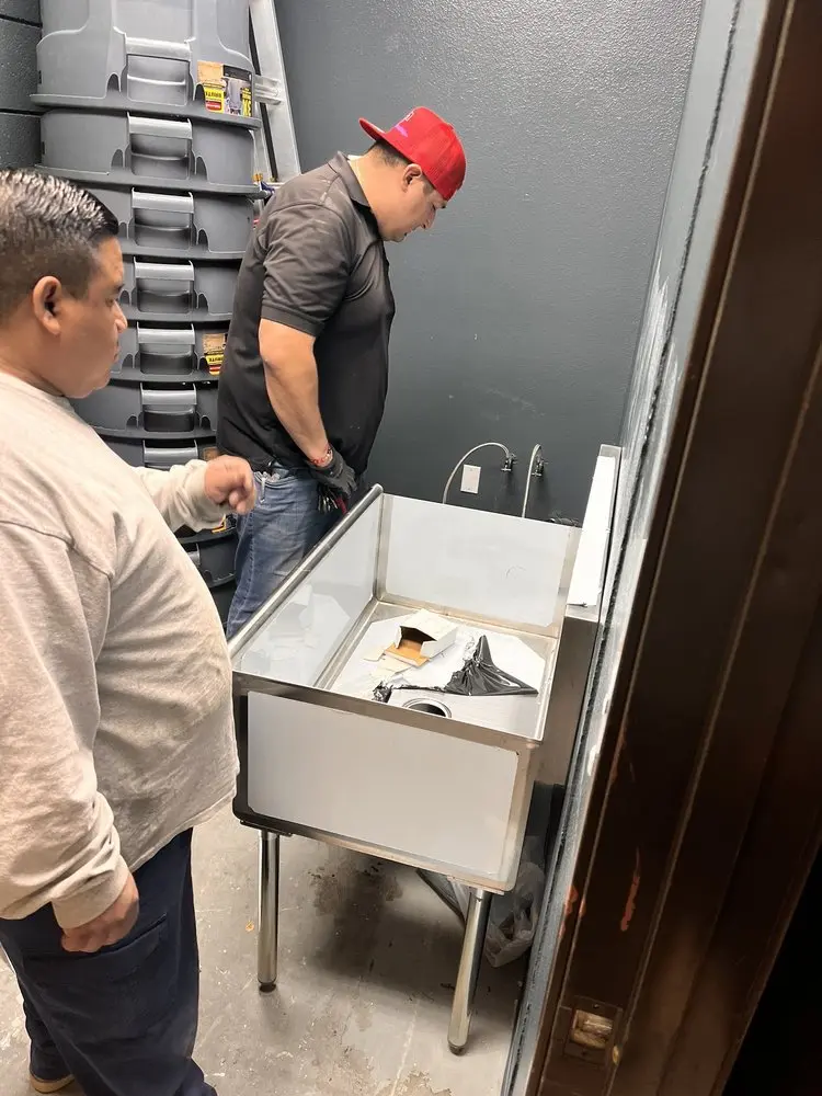 Commercial plumbing and sink installation in Harlingen
